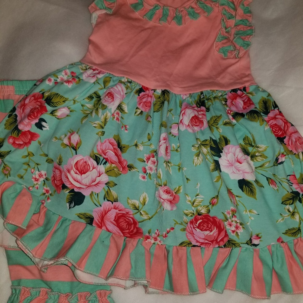 Floral dress with matching pants
